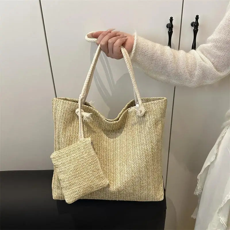 Personalized Leisure Commuter Tote Bag Summer Fashion Simple Shoulder Bag Trend Large Capacity Handbag Oasis Select