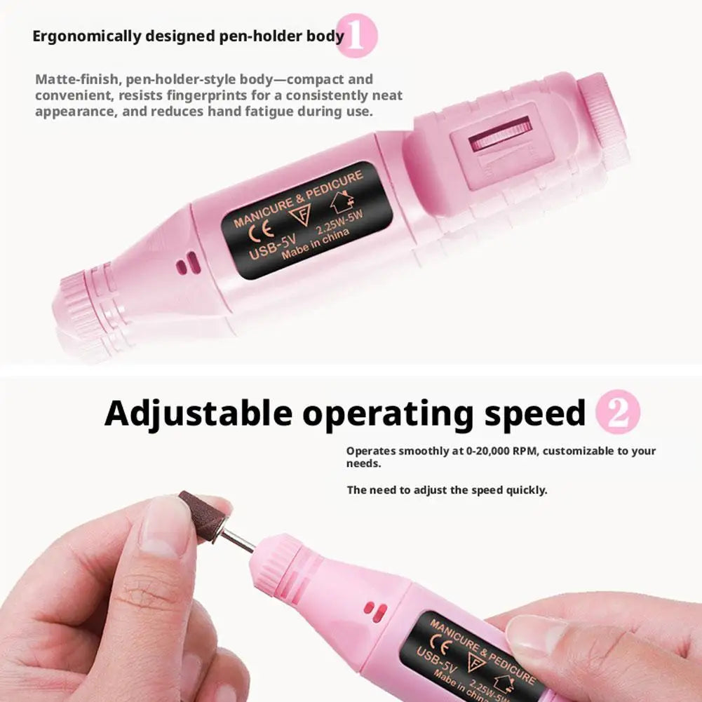 Nail Drill Electric File for Acrylic Nails Remove Nail Gel, Rechargeable Electric Nail Grinder Filing, Polishing & Exfoliating Oasis Select