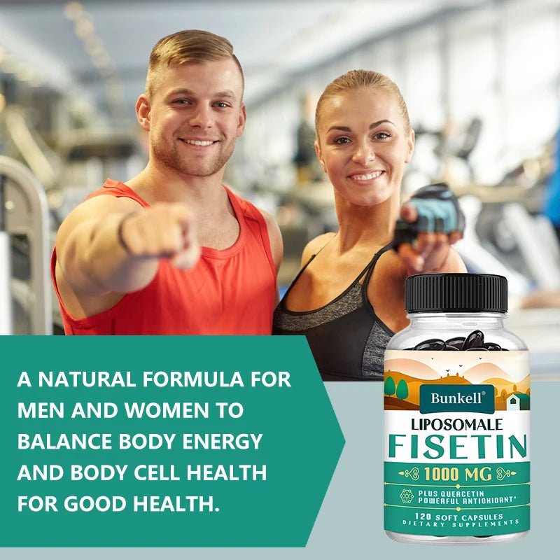 Liposomal Fisetin & Quercetin Capsules – Anti-Aging, Energy & Focus Antioxidant Supplement Oasis Select