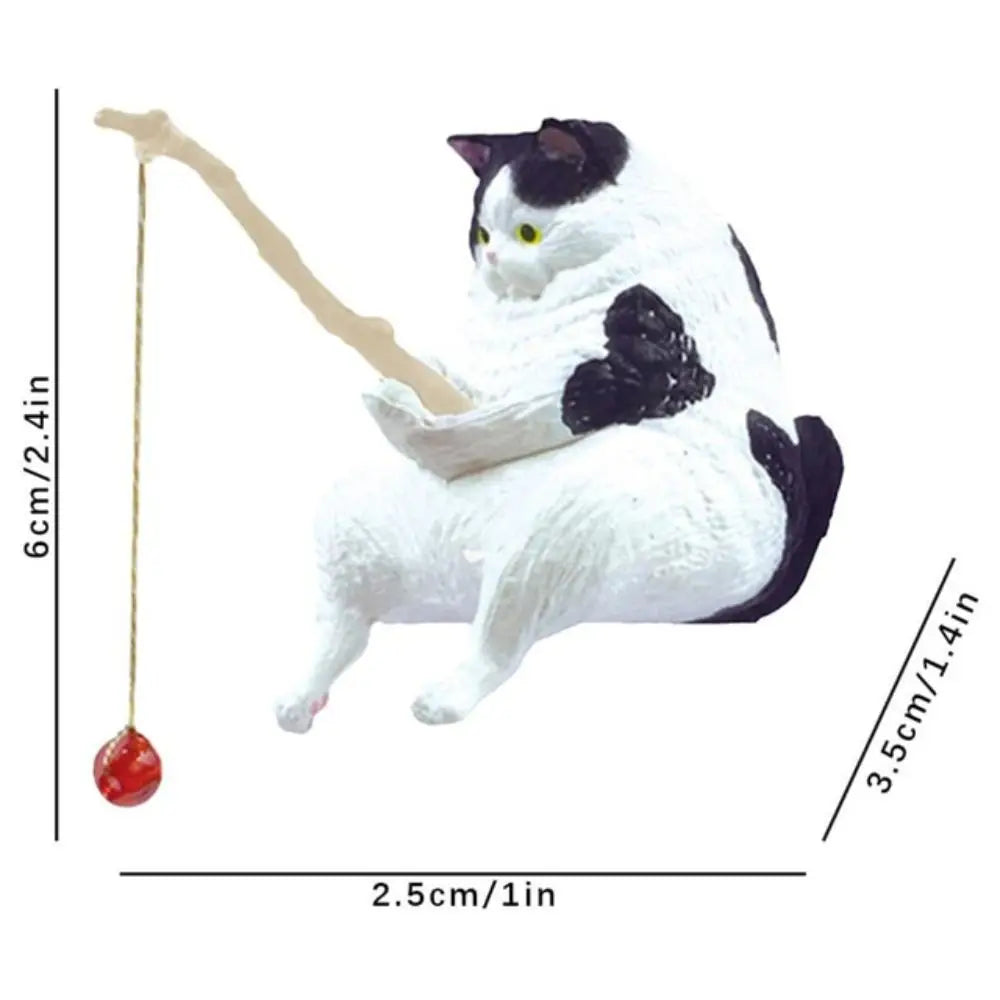 Fishing Cat Figurine – Aquarium Fish Tank Ornament Decor