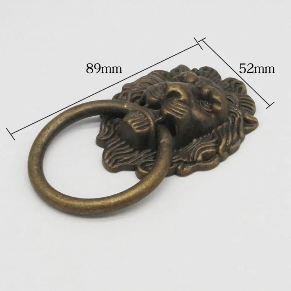 New Antique Lion Head Door Handle Decorative Pull Zinc Alloy Kitchen Cabinet Handles Home Hardware Multifunctional Drawer Knobs Oasis Select L3