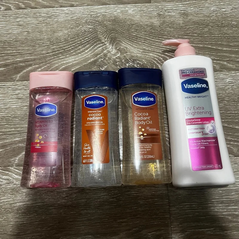 Vaseline UV Extra Brightening Body Lotion with GLUTA-HYA Vitamin B3 & Cocoa Body Oil for Skin Moisturizing Oasis Select