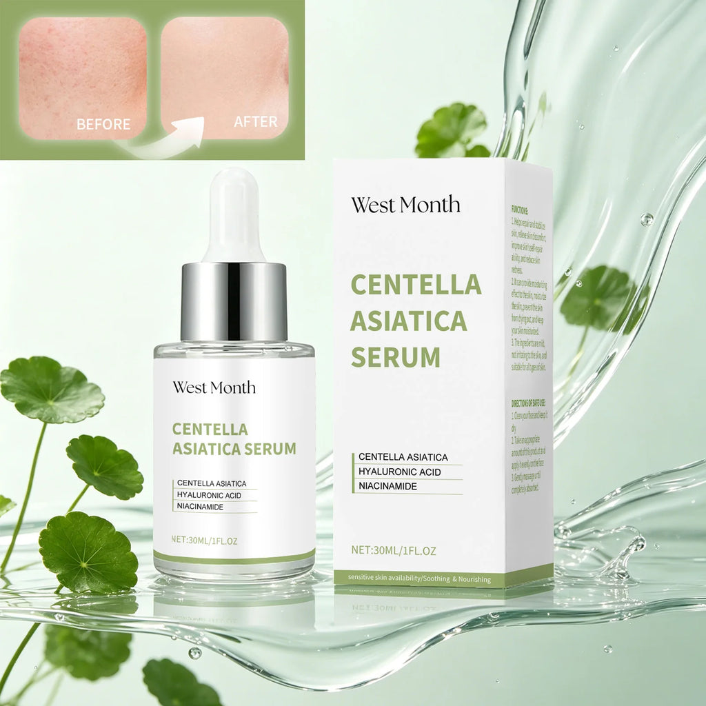 Centella Asiatica Serum Brightening Hydrating Facial Essence Soothing Moisturizing Anti-Redness Beauty Skincare Smooth Texture Oasis Select