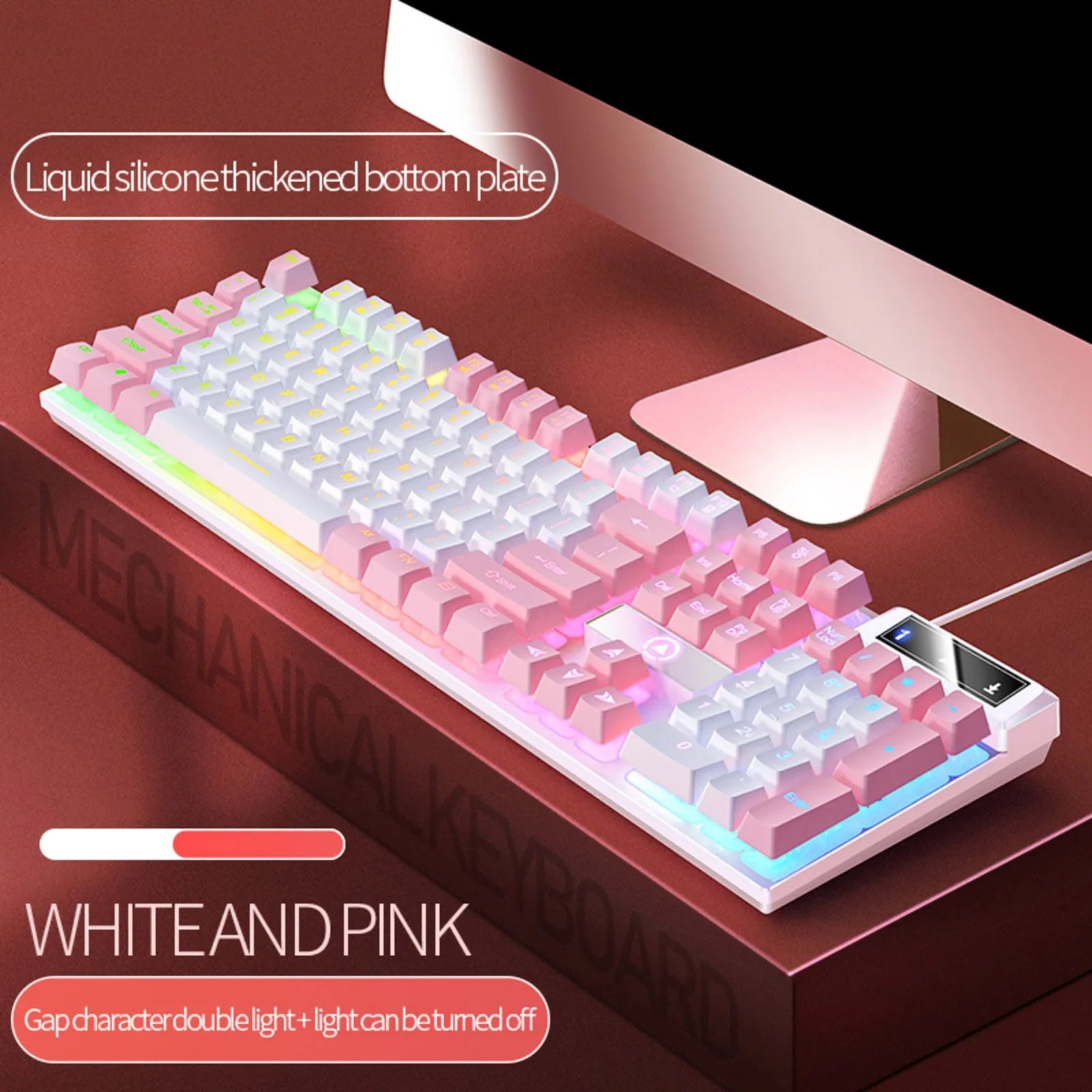 Carving K500 Wired Gaming Keyboard – RGB Backlit 104-Key Gaming Keyboard Oasis Select A One Size