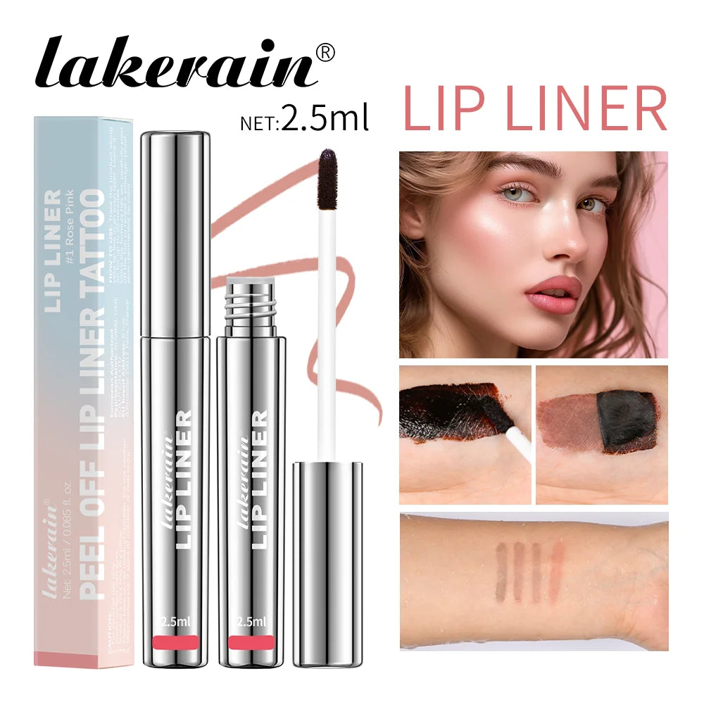 4Color Peel Off Lip Liner Tattoo Waterproof Long Lasting Matte Non-Stick Fading Lip Tint Sexy Red Contour Lips Make Up Cosmetics Oasis Select