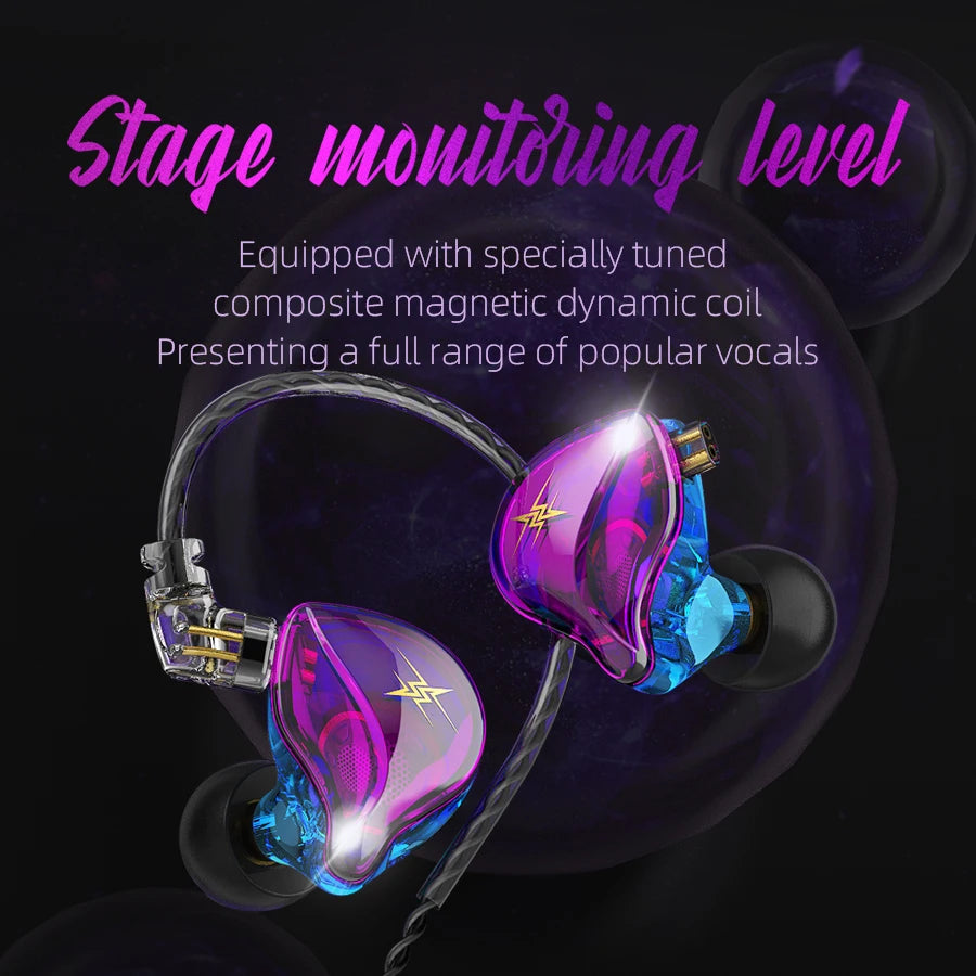 QKZ ZXT In Ear Wired Earphones Dynamic DJ Monitor IEM Earbuds HIFI Music Sport Headphone Noise Cancelling Bass Headset With Mic Oasis Select