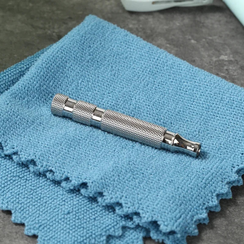 Yaqi 303 Polished Stainless Steel Safety Razor Handle For Mens Fashion High Quality Portable Travel Razor Handle New Oasis Select