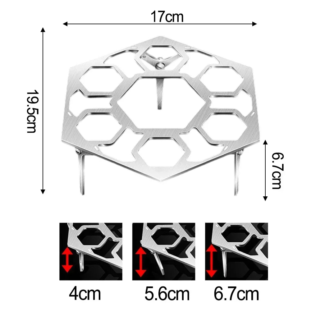 Stainless Steel Egg Steamer Rack Stackable Trays for Pot Cooking For Combo Multi Hole Design Suitable for Multiple Foods Oasis Select