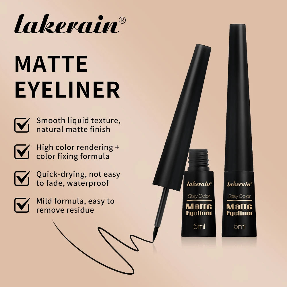 3Colors Matte Waterproof Liquid Eyeliner Pencil Sweatproof Quick Dry Easy To Wear High Pigment Brown Liquid Eyeliner Eye Makeup Oasis Select