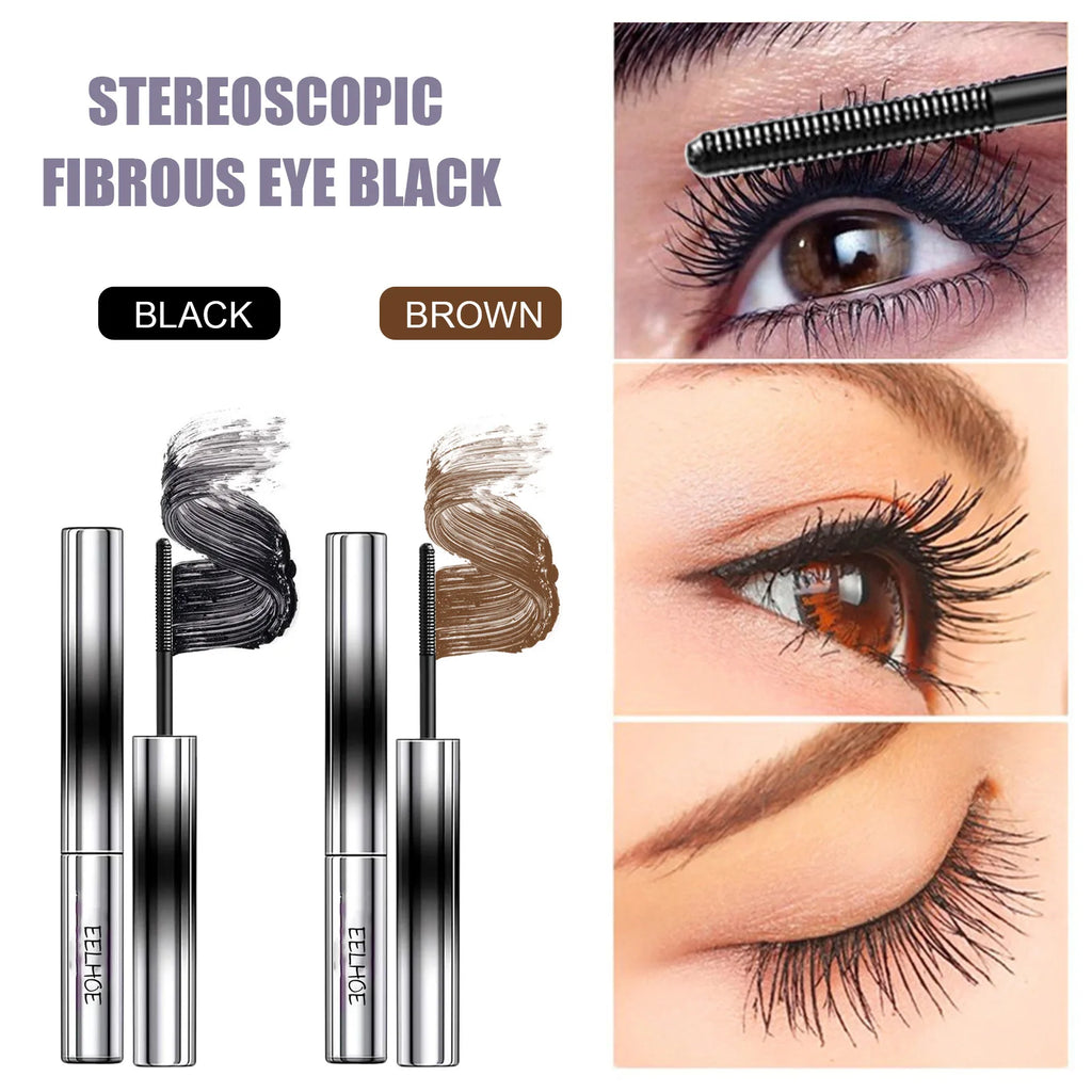 EELHOE Silk Fiber Mascara – Curling, Lengthening, Waterproof 4g Waterproof Mascara Oasis Select