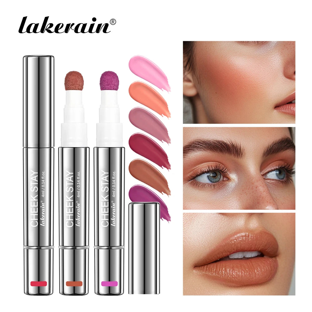 6 Colors Liquid Sponge Cheek Blusher Face Highlighter Long Lasting Natural Skin Tint Face Blush Sponge Wand For Cheek Makeup Oasis Select