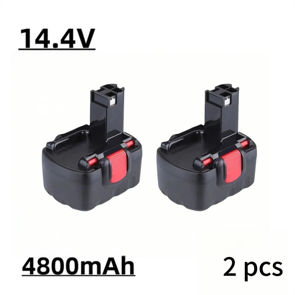 9800mAh For Bosch 14.4V Battery For Bosch D70745 2607335273 BAT038 BAT140 BAT040 BAT041 BAT159 2607335465 26073356 Drill Battery Oasis Select 14.4V 4800mAh 2pcs