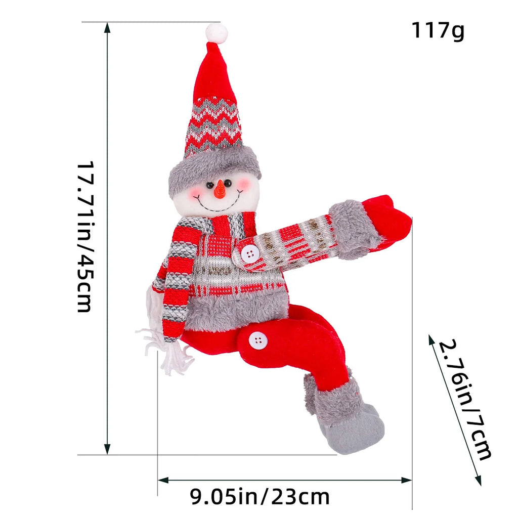 Christmas Decorations Home Curtain Decoration Buckle Cartoon Doll Holding Buckle Window Decoration Decoration Christmas Gifts Oasis Select B3-9 23x7x45cm