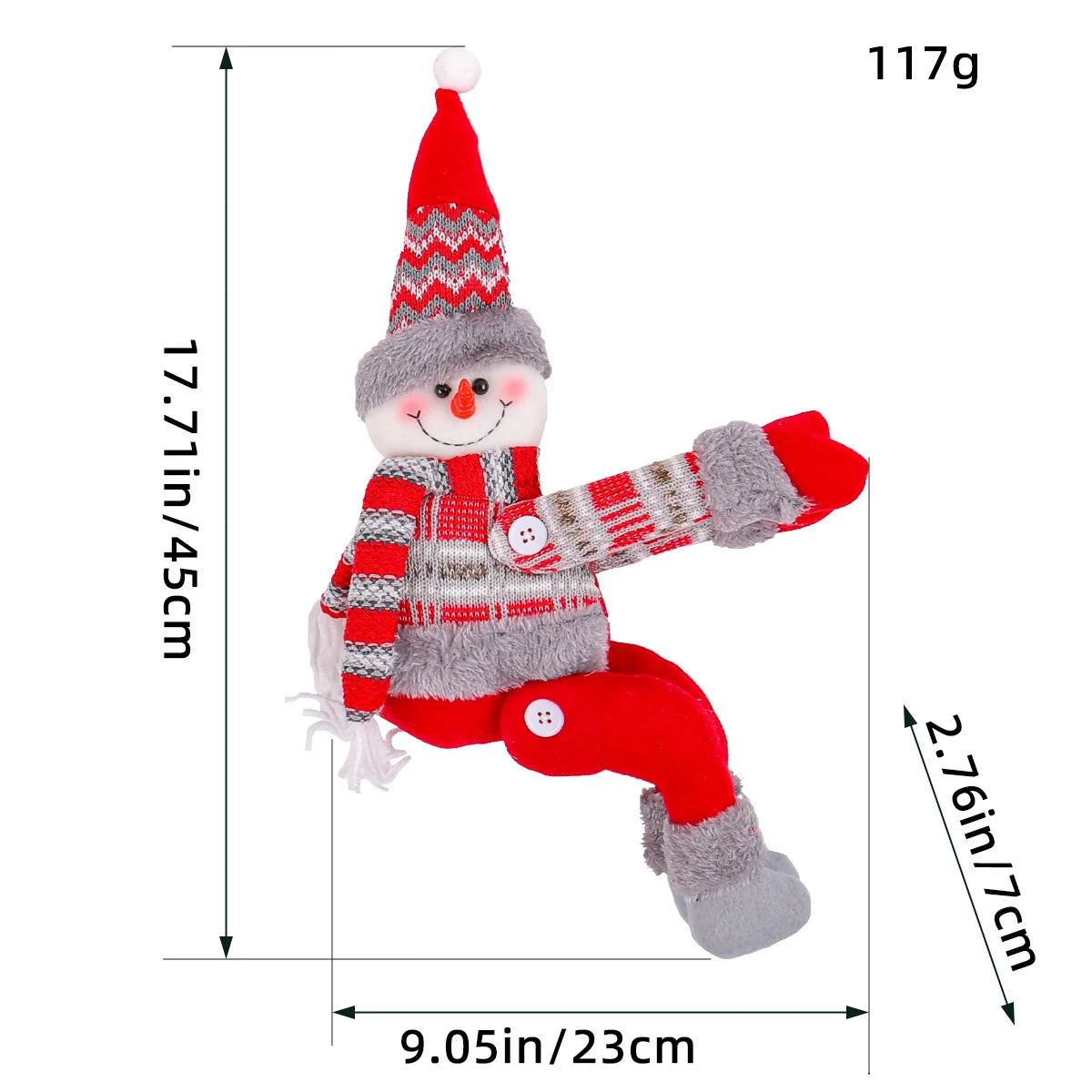 Christmas Decorations Home Curtain Decoration Buckle Cartoon Doll Holding Buckle Window Decoration Decoration Christmas Gifts Oasis Select B3-9 23x7x45cm