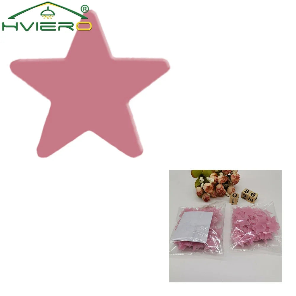 50 Pcs Glow in the Dark 3D Star Wall Stickers for Kids Rooms