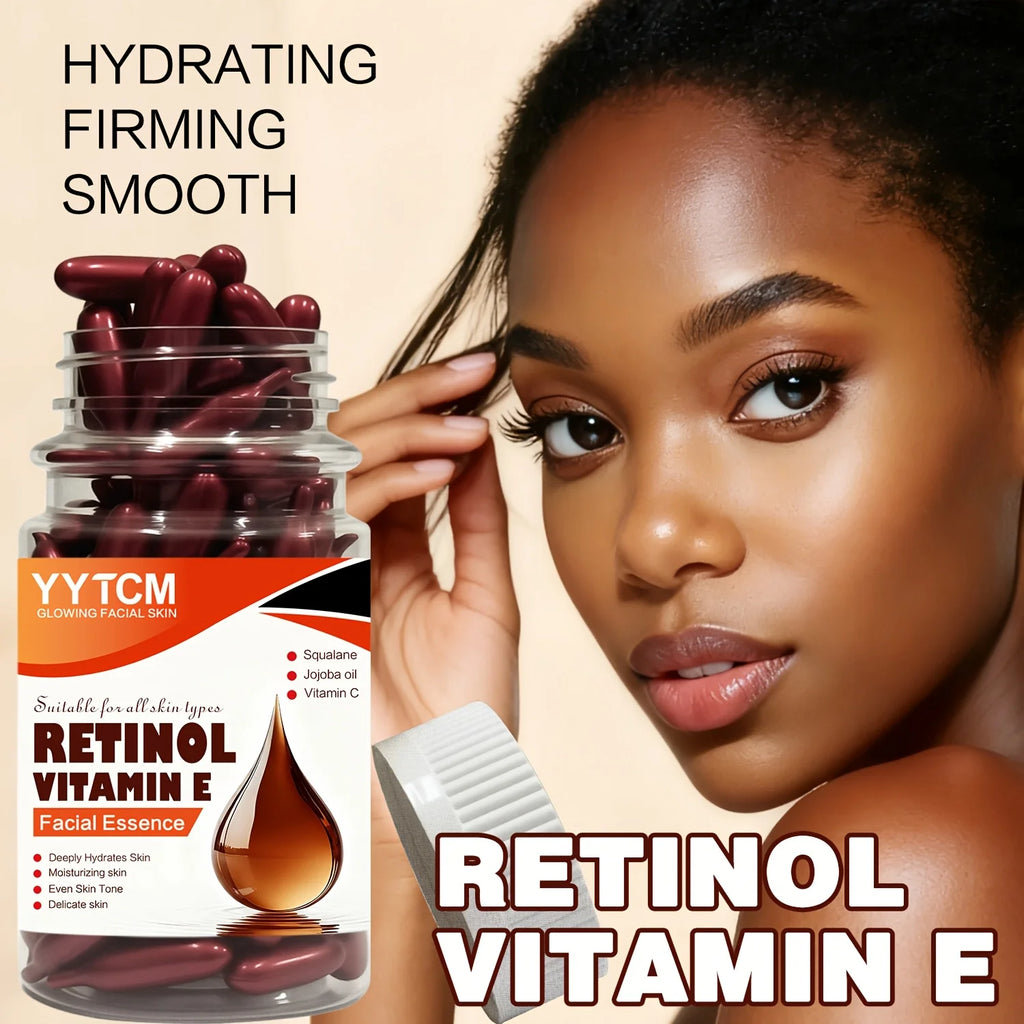 Retinol Vitamin E Capsule Essence – Hydrates, Firms & Brightens Face Capsule Serum Oasis Select