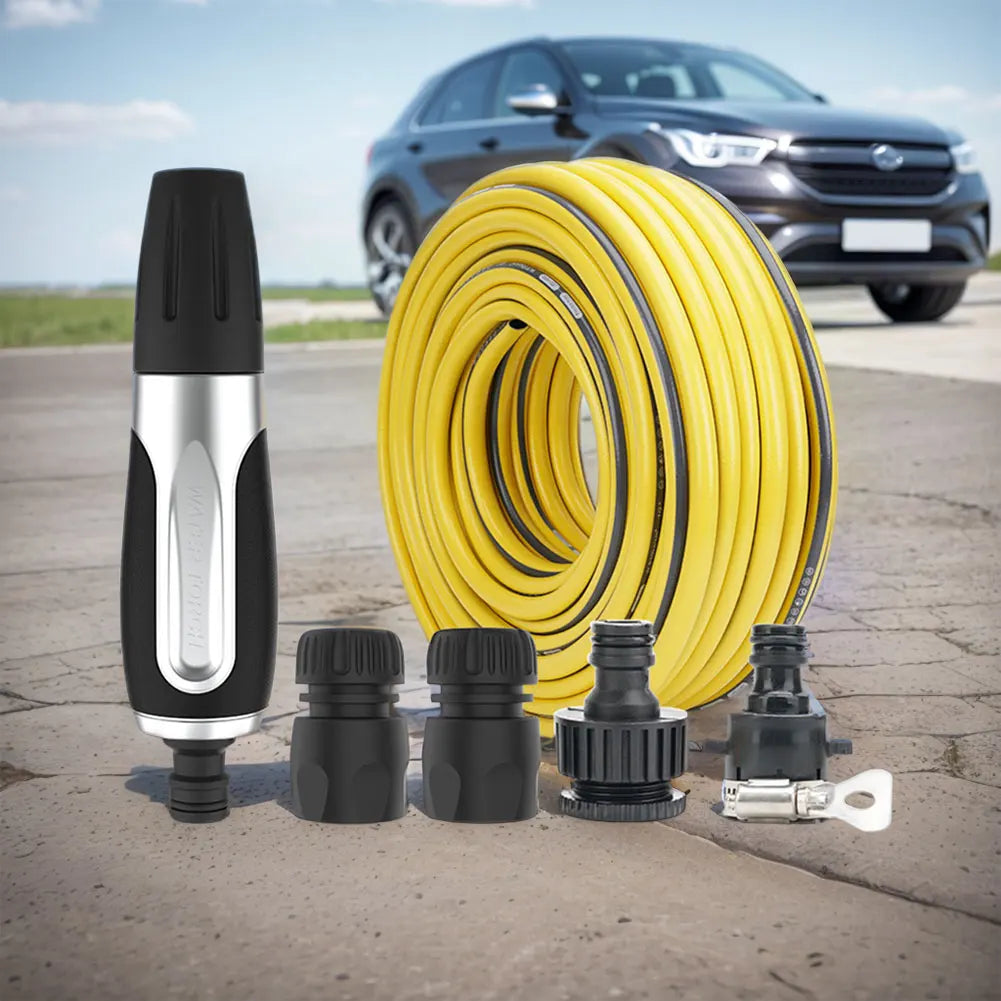 Car Wash Gun with 2/3/5M Hose Multiple Spray Modes Garden Portable Water Gun Pressurized Hose Nozzle for Irrigate Garden Lawn Oasis Select