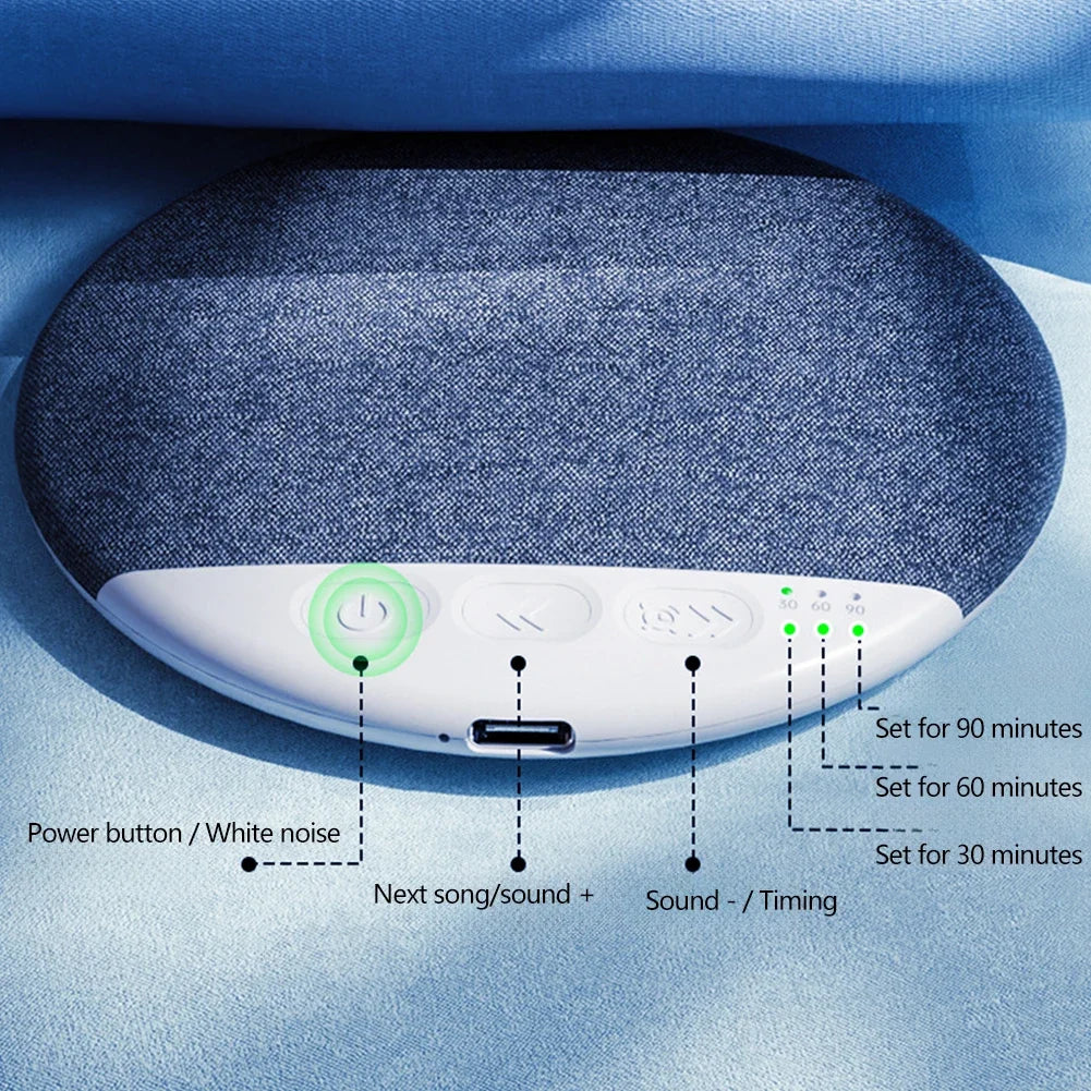 Under Pillow Bluetooth 5.4 Speaker | HiFi White Noise Sleep Timer