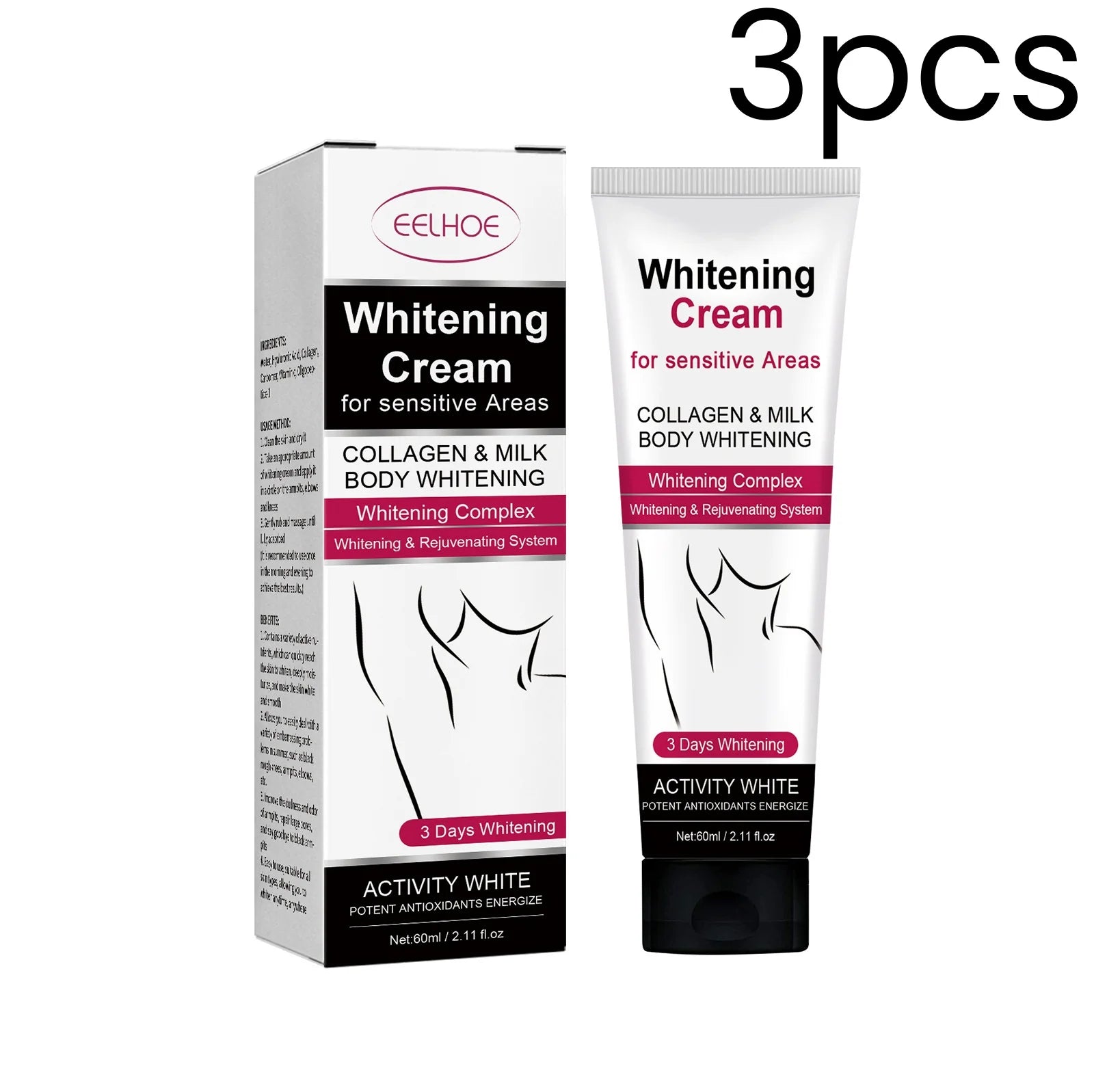 EELHOE Underarm Brightening Cream – Dark Armpit Repair 60ml Underarm Brightening Cream Oasis Select 3pcs