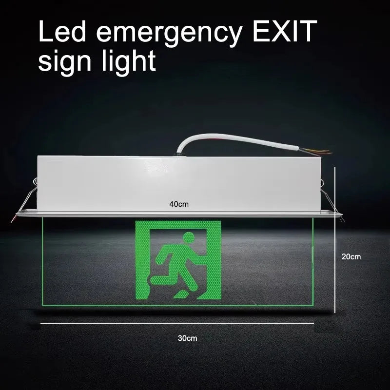 SHINEKNOT Embedded Emergency Exit Light | 24Hr LED, 180 Min Backup