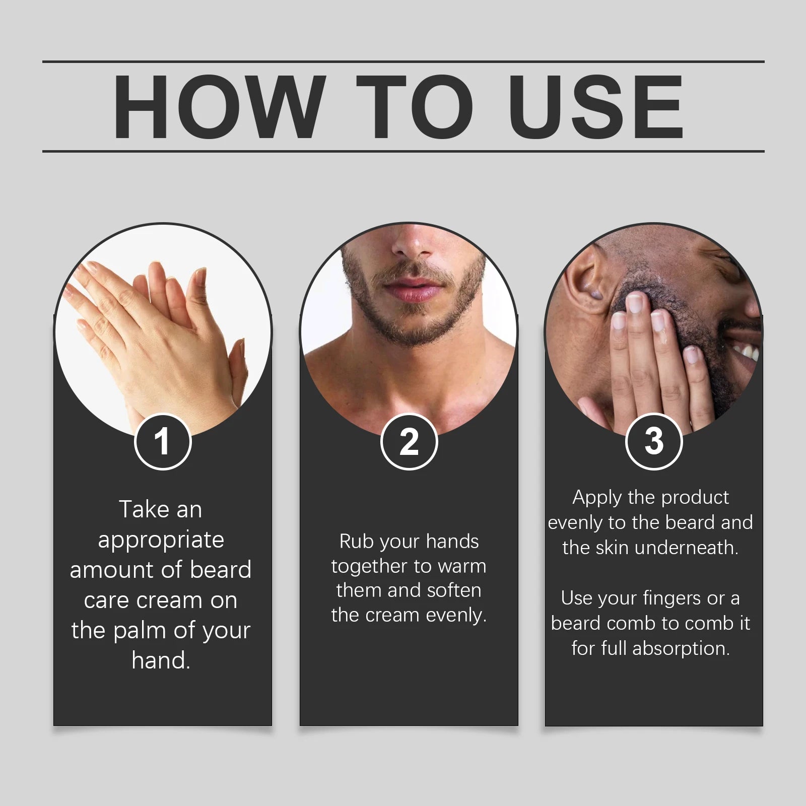 East Moon Men's Shea Butter Beard Balm Moisturizing Smoothing Beard Growth Wax Mustache Cream Facial Hair Care Reduce Frizz Oasis Select