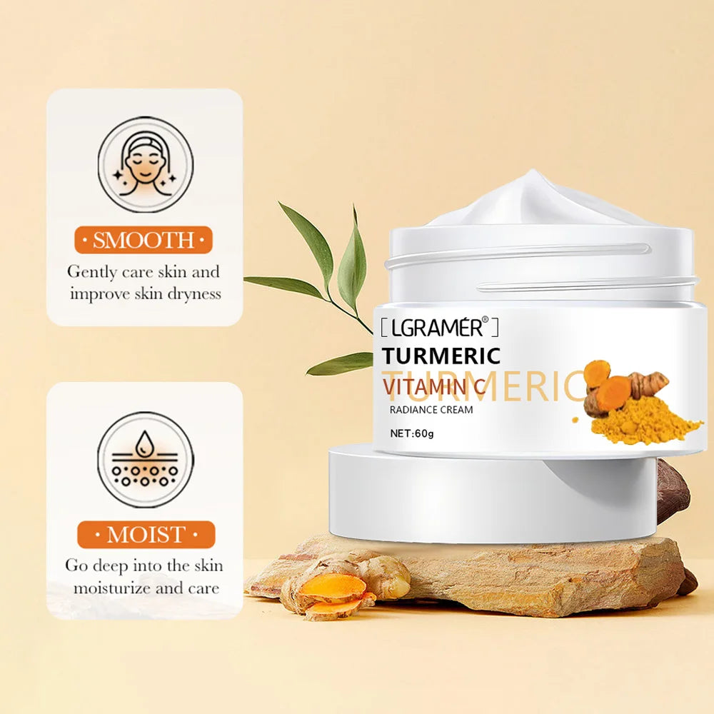 Turmeric Face Cream for Face Body Natural Turmeric Skin Brightening Lotion Vitamin E Cream with Hyaluronic Acid and Collagen Oasis Select
