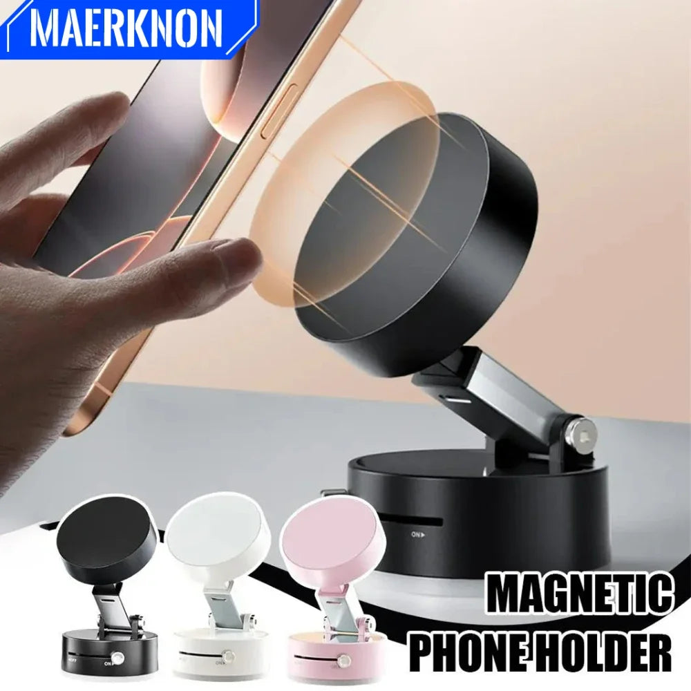Adjustable Magnetic Phone Holder Portable Vacuum Bracket Double-Sided Suction Cup Lazy Stand for All Smartphones Oasis Select