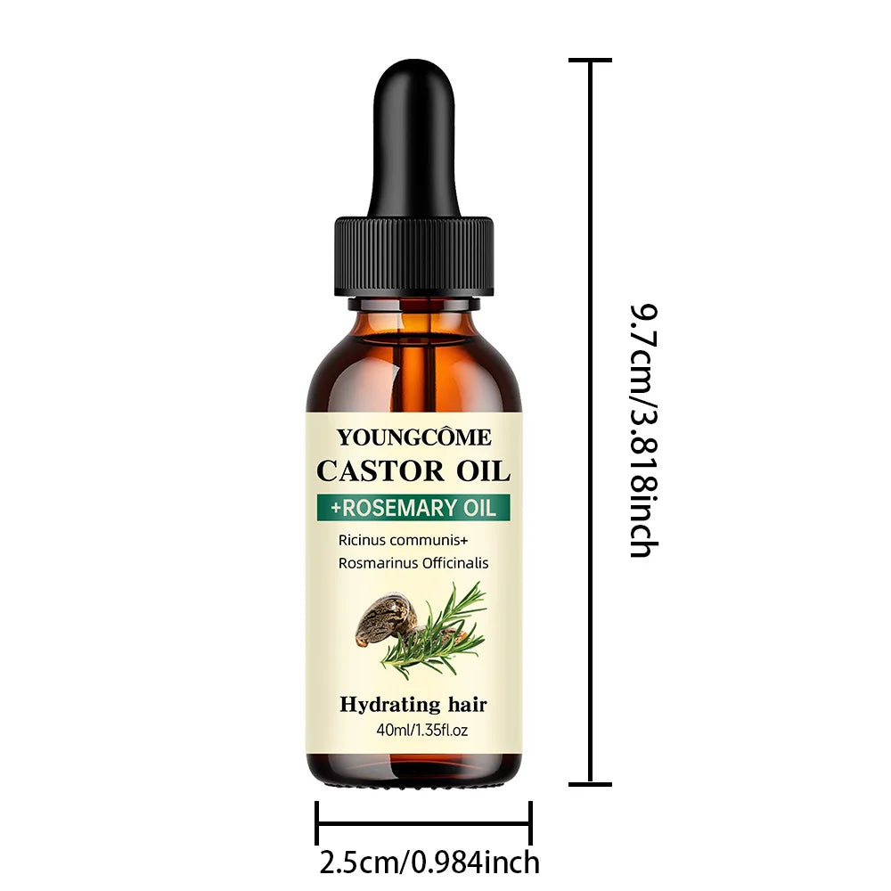 Castor & Rosemary Hair Growth Oil – Thicker, Shinier Hair Hair Growth Oil Oasis Select 40ML