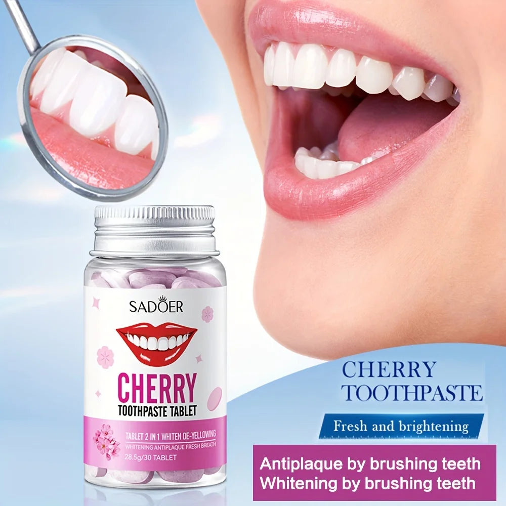 Sakura Flavored Solid Toothpaste Tablets, Deeply Cleaning Teeth, Chewable Toothpaste Tablet, Fresh Breath, Basic Oral Care 28.5g Oasis Select