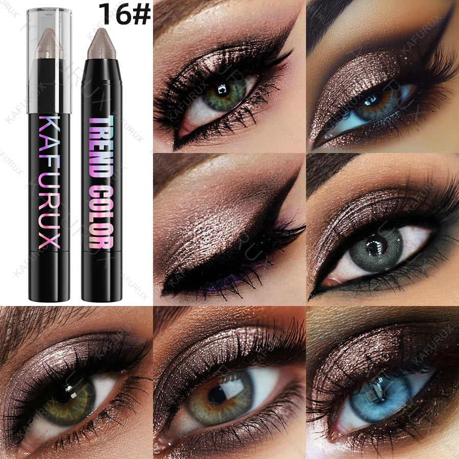 KAFURUX Metallic Glitter Eyeshadow Pencil – Waterproof Shimmer