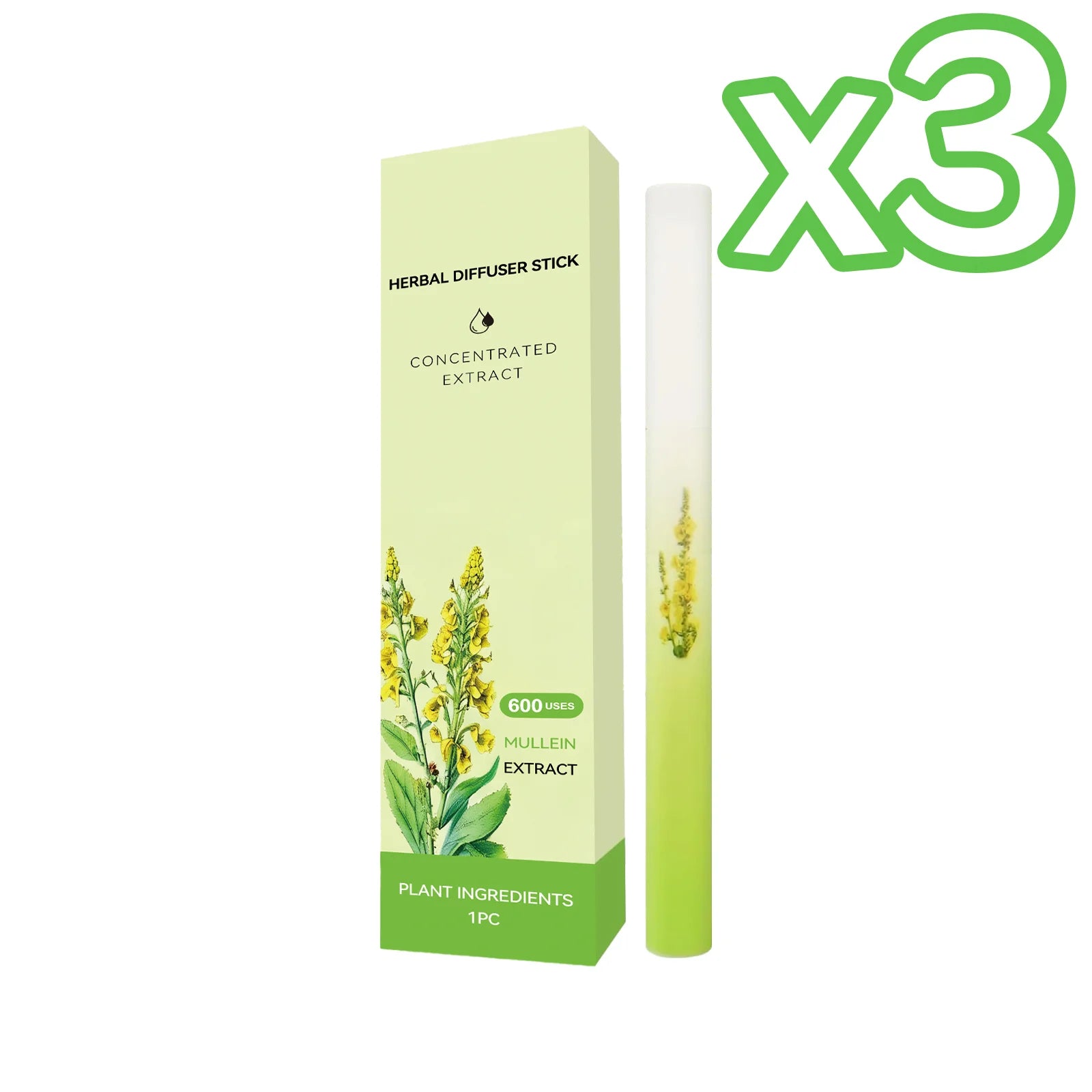 Herbal Diffuser Pen Lung Purifier Protect Liver Lung Cleansing Improving Breathing Plant Extracts Health Care Energy Bar Stick Oasis Select 1pc Boxed x 3