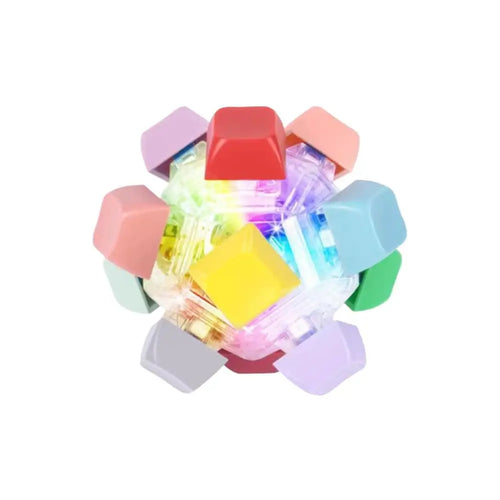 12-Key Flashing Mechanical Keyboard Stress Reliever Fidget Toy Fidget Stress Toy Oasis Select 01