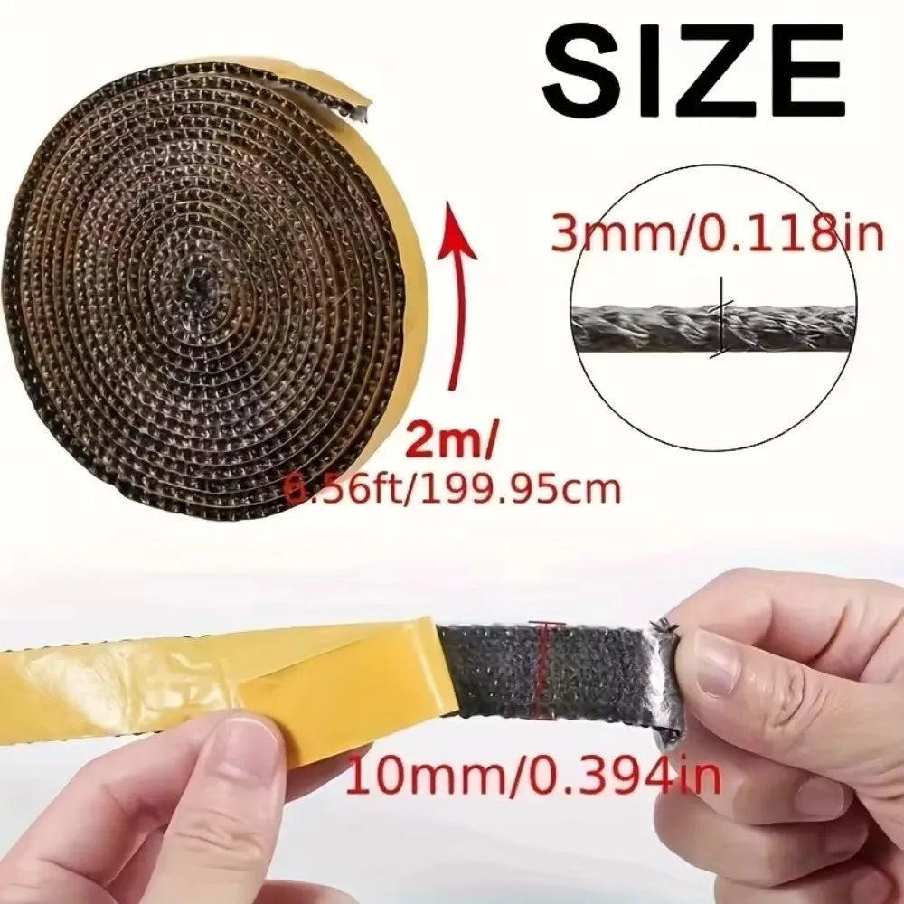 Self Adhesive Fireplace Seal Rope Fiberglass Heat Resistant Fireplace Door Gasket Flat Wood Stove Gasket Tape Oasis Select