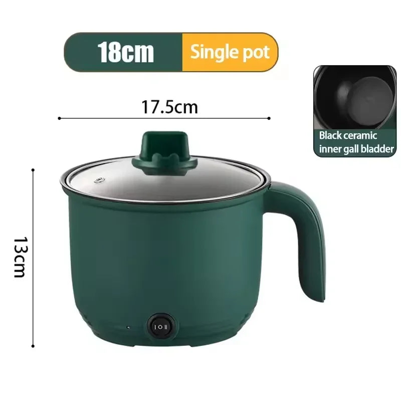 1.5L Mini Home Cooking Pot Multifunctional Rice Cooker Non Stick Pan Safety Material Potable Stockpot Utility Electrice Oasis Select