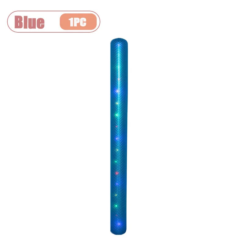 1-3PCS Inflatable Swim Stick Floating Pool Noodle with LED for Kids Adults Swimming Training Water Play Beach Party Supplies Oasis Select Blue-1PC