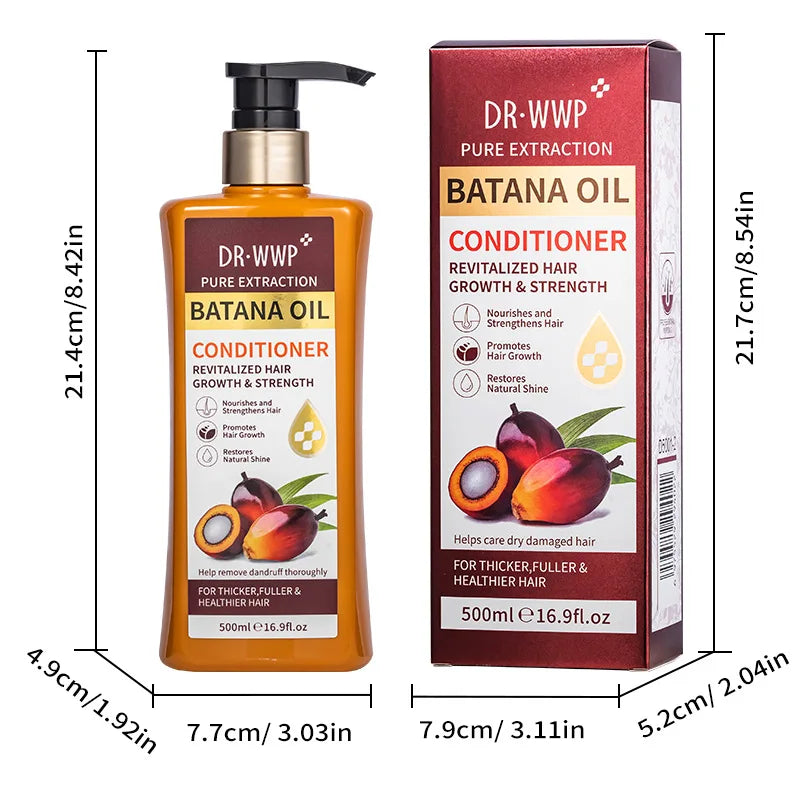 500ml Batana Oil Shampoo and Conditioner Set for Hydrating Care, Softening Hair, and Improving Dryness and Frizz Oasis Select Conditioner 500ml