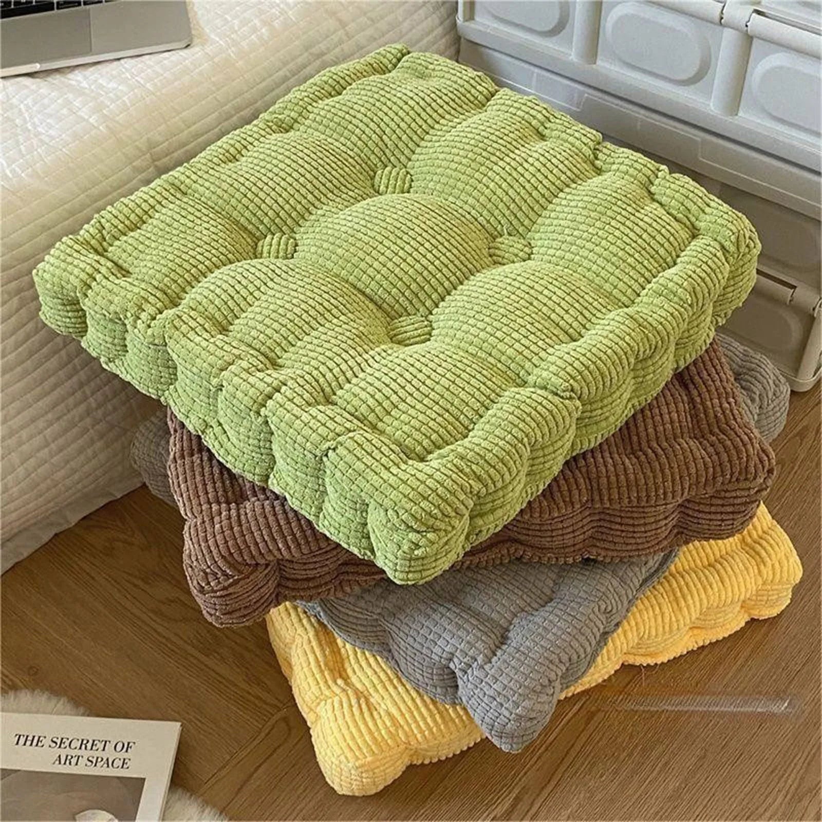 Square Tatami Floor Cushion – Thick Cotton Seat Pad Home & Office Floor Seat Cushion Oasis Select