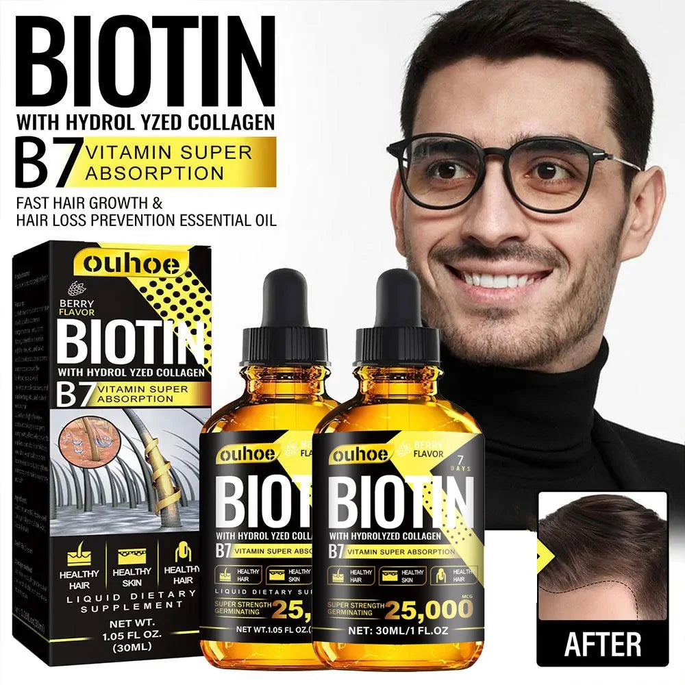 Collagen B7 Vitamin Hair Growth Essential Oil Prevent Hair Loss And Nourish With Essential Oil Scalp Treatment Set For Men Women Oasis Select