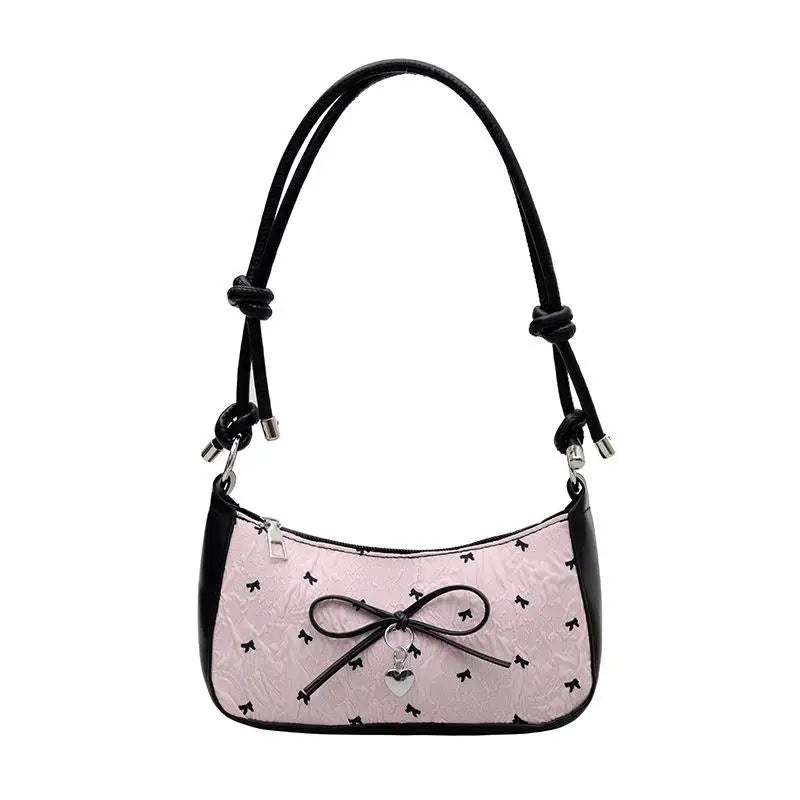 Bow Knot Mini Shoulder Bag – Y2K Women's Underarm Purse