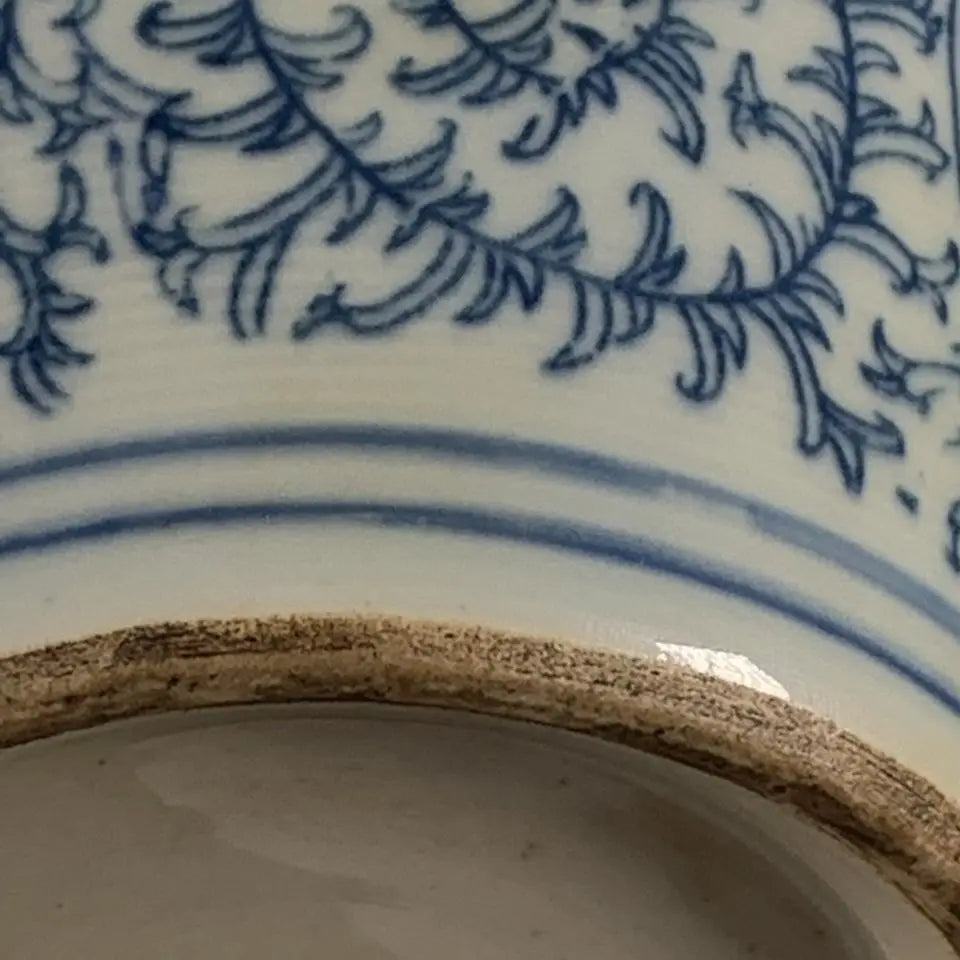 Antique Porcelain Duble Happiness Lotus Pattern Ceramic Jar Antique Ornaments For Living Room Oasis Select