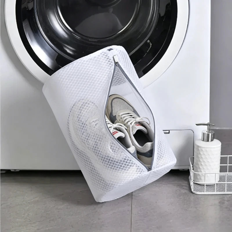 2pcs Mesh Shoe Wash Bag for Washing Machine, Reusable Laundry Bag for Sneakers with Zipper, 360 Degree Protection Organizador Oasis Select