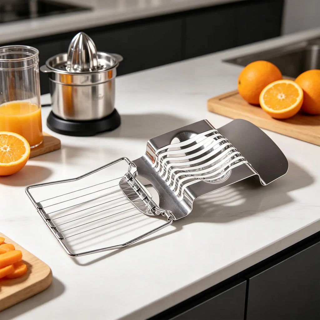 Egg Slicer Cutter Hard Boiled Eggs Multipurpose Egg Cutter Mini Manual Egg Slicer Egg Ham Mushroom Strawberry for Soft Fruit Oasis Select