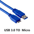 5m 3m 1m USB 3.0 T to Micro Cable Hard Drive External Cable Fast Data Sync Cord Cable for Samsung Hard Disk Micro B USB3.0 Cable Oasis Select blue 0.3m