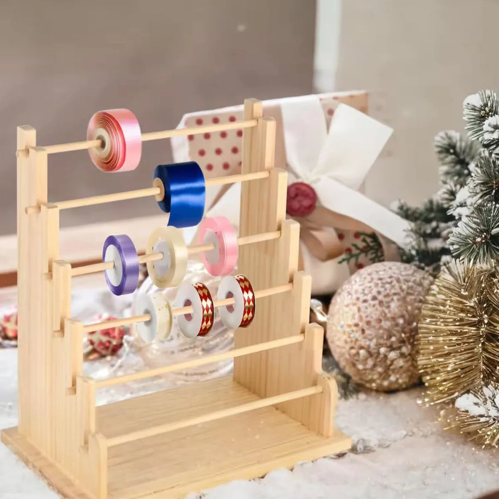 Solid Wood Ribbon Rack, 4/6 Layer Handicraft Storage and Organization Rack, Bracelet, Bracelet and Other Accessory Display Rack Oasis Select