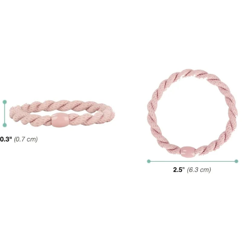 12pcs No Damage Elastic Bracelets Cute Hair Tie Bands Cotton Bands Soft Woven Ponytail Holders for Girls and Women Accessories Oasis Select