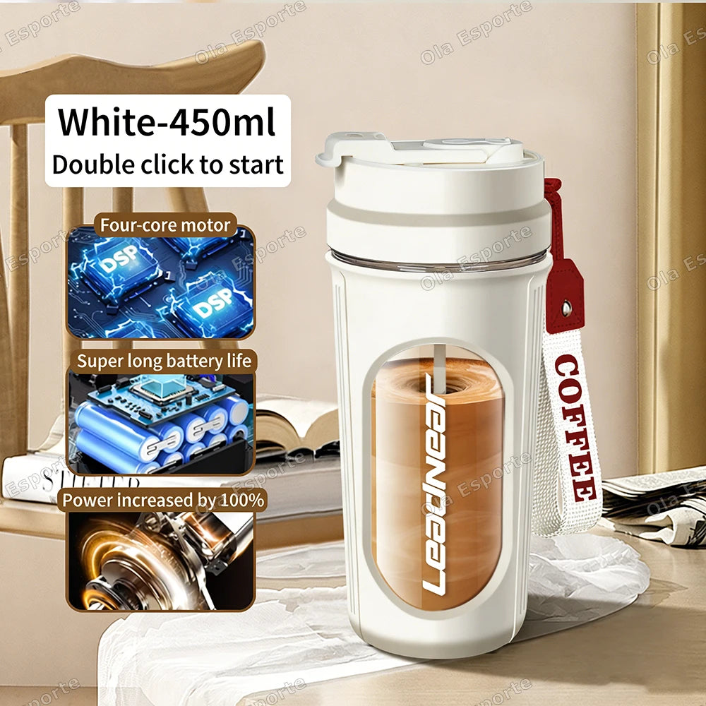 Electric Self-Stirring Shaker Cup 450ml | Protein Mixer Bottle