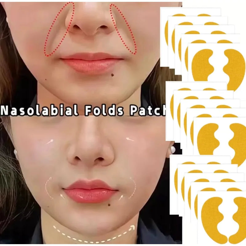 Nasolabial Folds Patch Contain Collagen Hyaluronic Acid Firming Skin Fade Fine Lines Deep Moisturizing Facial Mask Anti WrinkleA Oasis Select