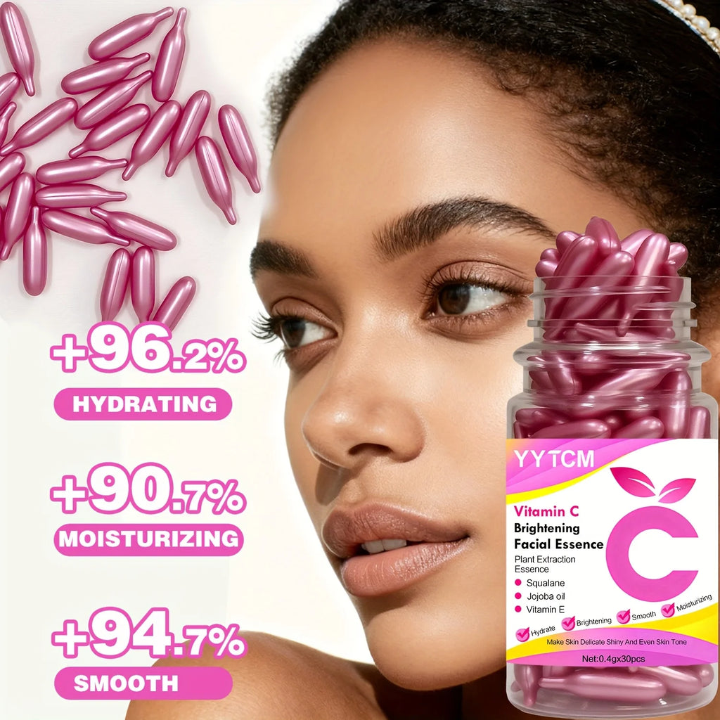 Vitamin C Brightening Capsule Essence – Squalane & Jojoba Oil Brightening Face Serum Oasis Select