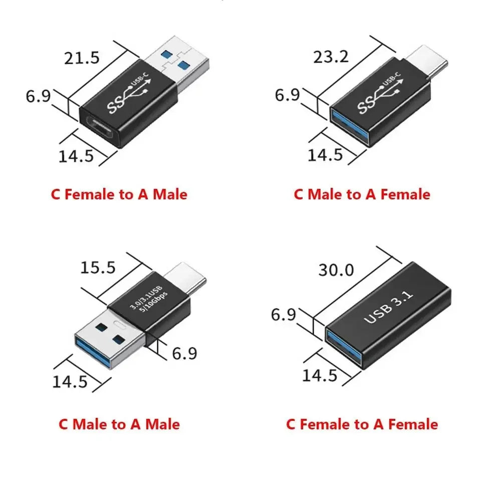 USB 3.0 Male to Male/Female Adapter – 5Gbps Gen1 Connector USB Cable Adapter Oasis Select