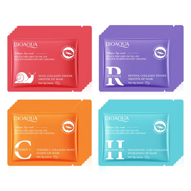 BIOAQUA Collagen Lip Mask 20pc – Moisturizing Lip Plumper Collagen Lip Mask Oasis Select